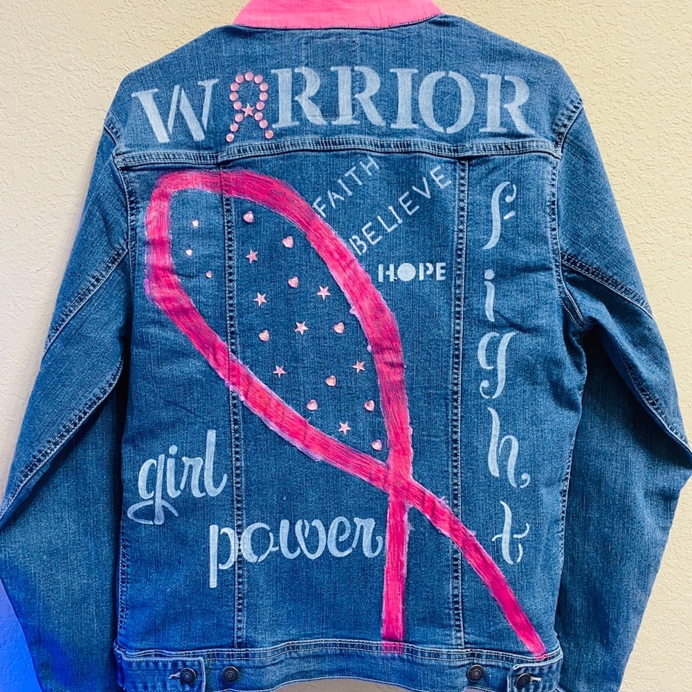 Hand made painted Jean jacket
